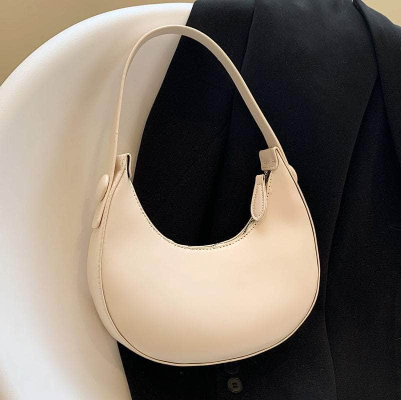 Crescent-shaped Handbag White