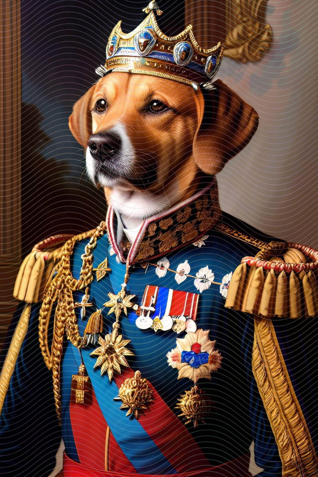 Crowned Canine in Dress & Ribbon Enhanced JPEG Collection