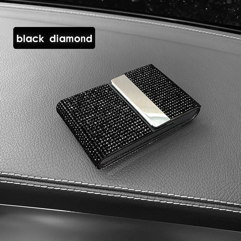 Crystal Diamond Ladies Key Purse Bag Passport Holder black
