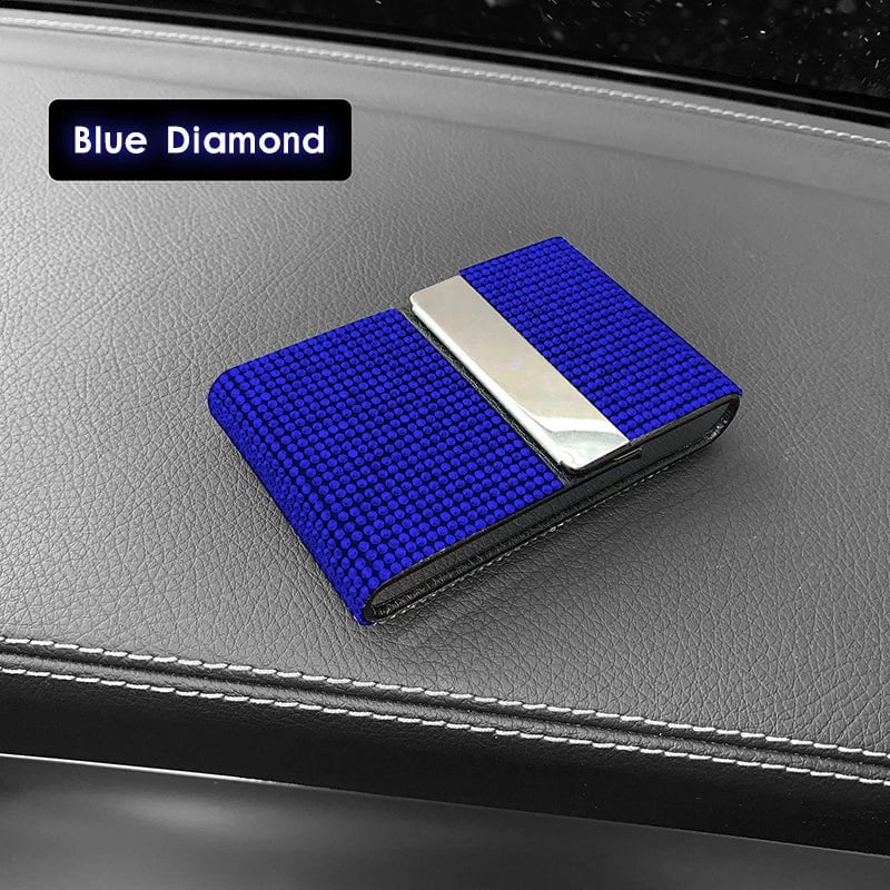 Crystal Diamond Ladies Key Purse Bag Passport Holder blue