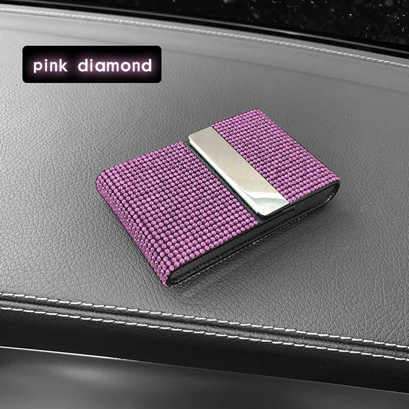 Crystal Diamond Ladies Key Purse Bag Passport Holder pink
