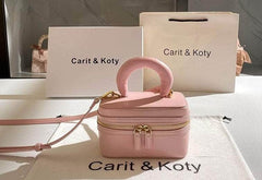 Cube Shaped Luxury Variety Vanity Handbag Pink