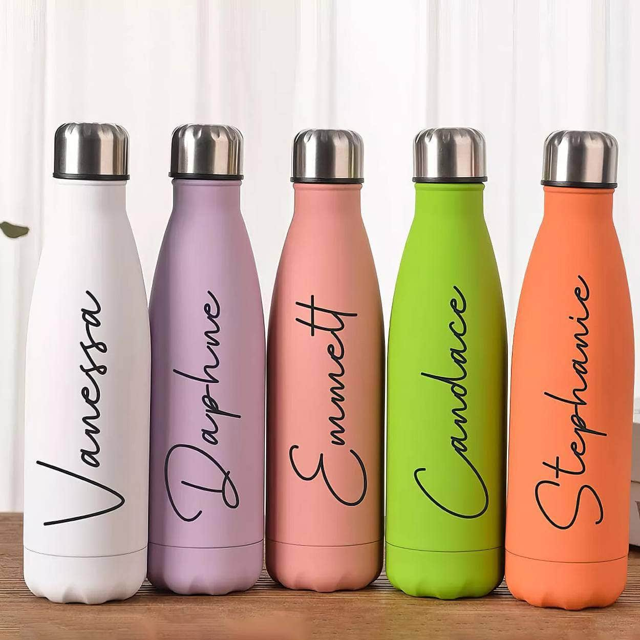 Custom Insulated Water Bottle - Personalized Sports Thermos for Hot and Cold Drinks - Ideal Wedding Gifts and Bridesmaid Tumblers