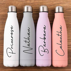 Custom Insulated Water Bottle - Personalized Sports Thermos for Hot and Cold Drinks - Ideal Wedding Gifts and Bridesmaid Tumblers