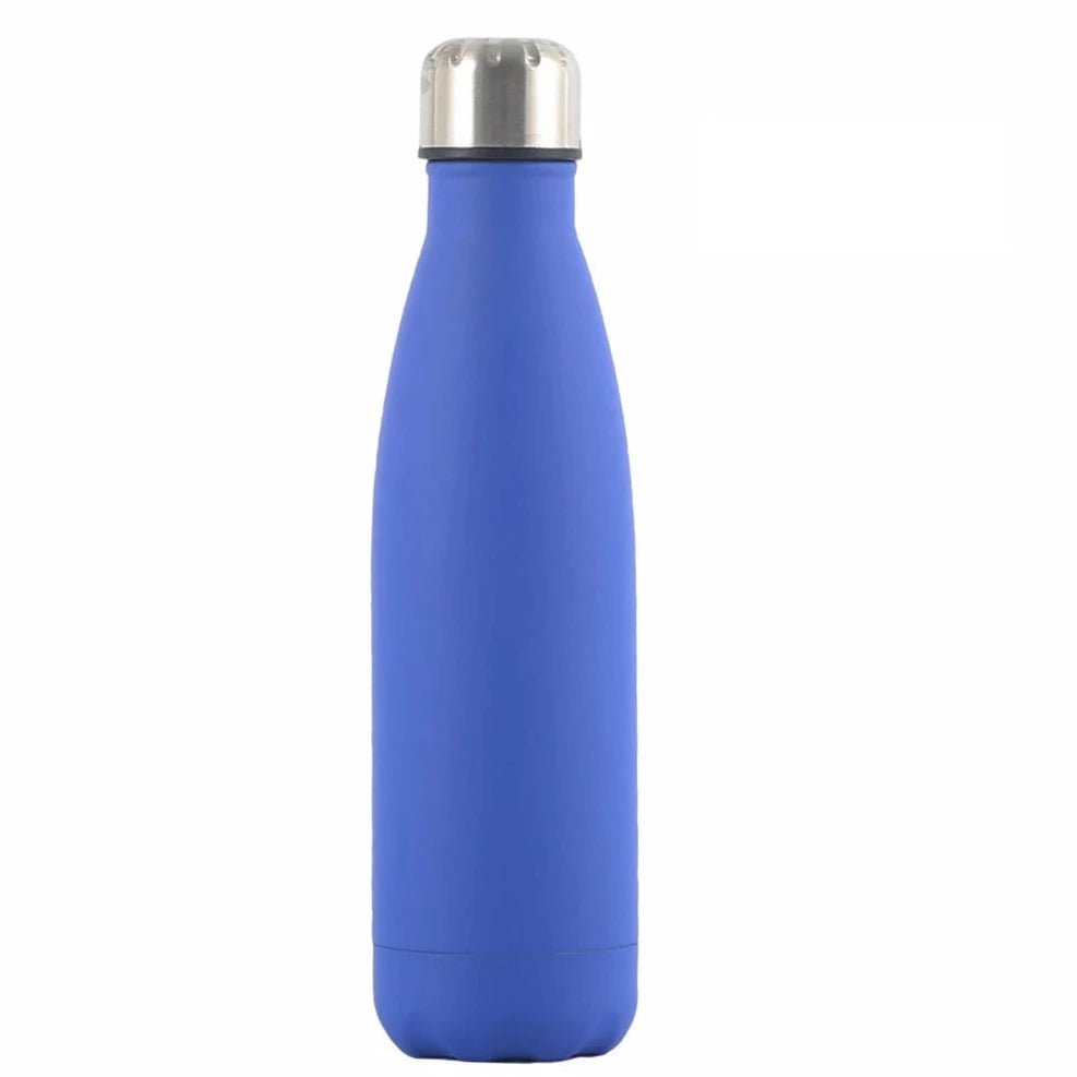 Custom Insulated Water Bottle - Personalized Sports Thermos for Hot and Cold Drinks - Ideal Wedding Gifts and Bridesmaid Tumblers blue / white text