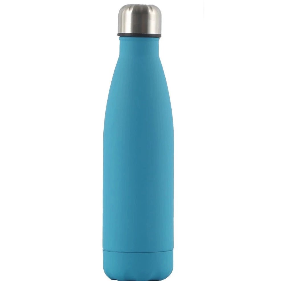 Custom Insulated Water Bottle - Personalized Sports Thermos for Hot and Cold Drinks - Ideal Wedding Gifts and Bridesmaid Tumblers lake blue / white text