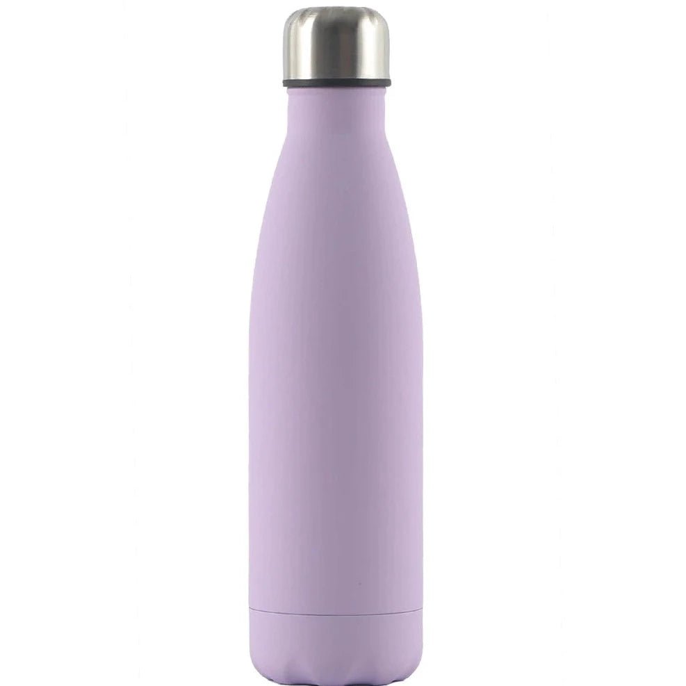 Custom Insulated Water Bottle - Personalized Sports Thermos for Hot and Cold Drinks - Ideal Wedding Gifts and Bridesmaid Tumblers lavender / white text