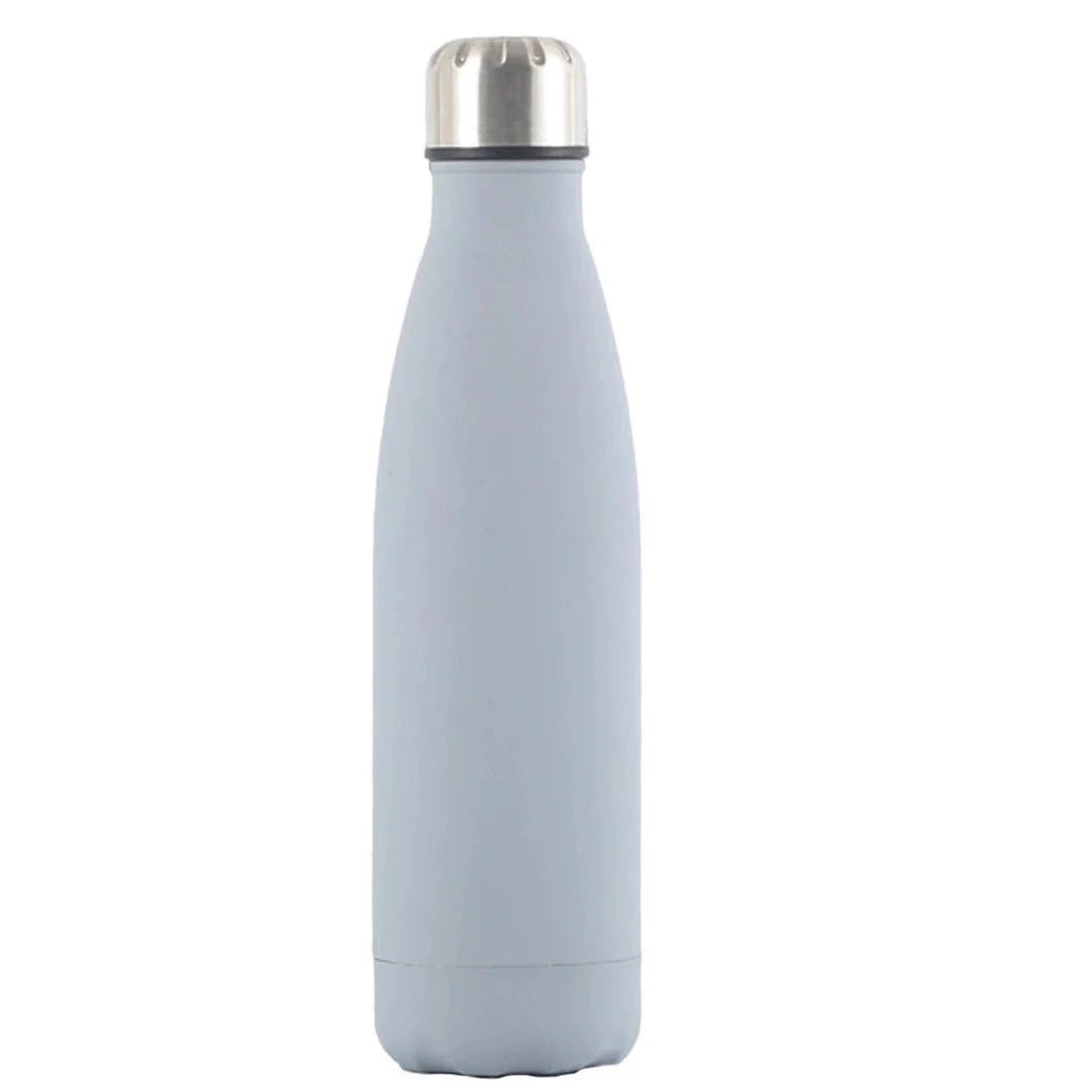 Custom Insulated Water Bottle - Personalized Sports Thermos for Hot and Cold Drinks - Ideal Wedding Gifts and Bridesmaid Tumblers light grey / white text