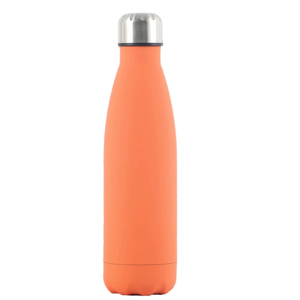 Custom Insulated Water Bottle - Personalized Sports Thermos for Hot and Cold Drinks - Ideal Wedding Gifts and Bridesmaid Tumblers orange / white text