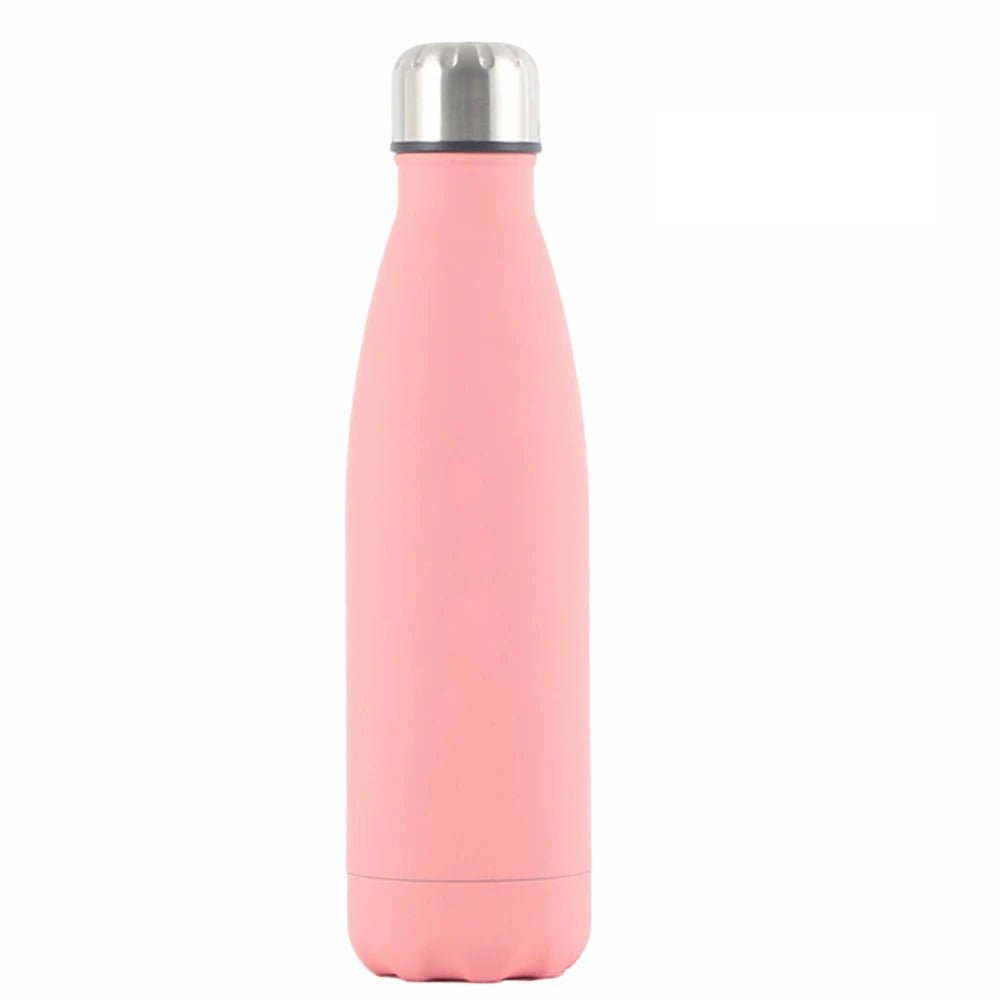 Custom Insulated Water Bottle - Personalized Sports Thermos for Hot and Cold Drinks - Ideal Wedding Gifts and Bridesmaid Tumblers pink / white text