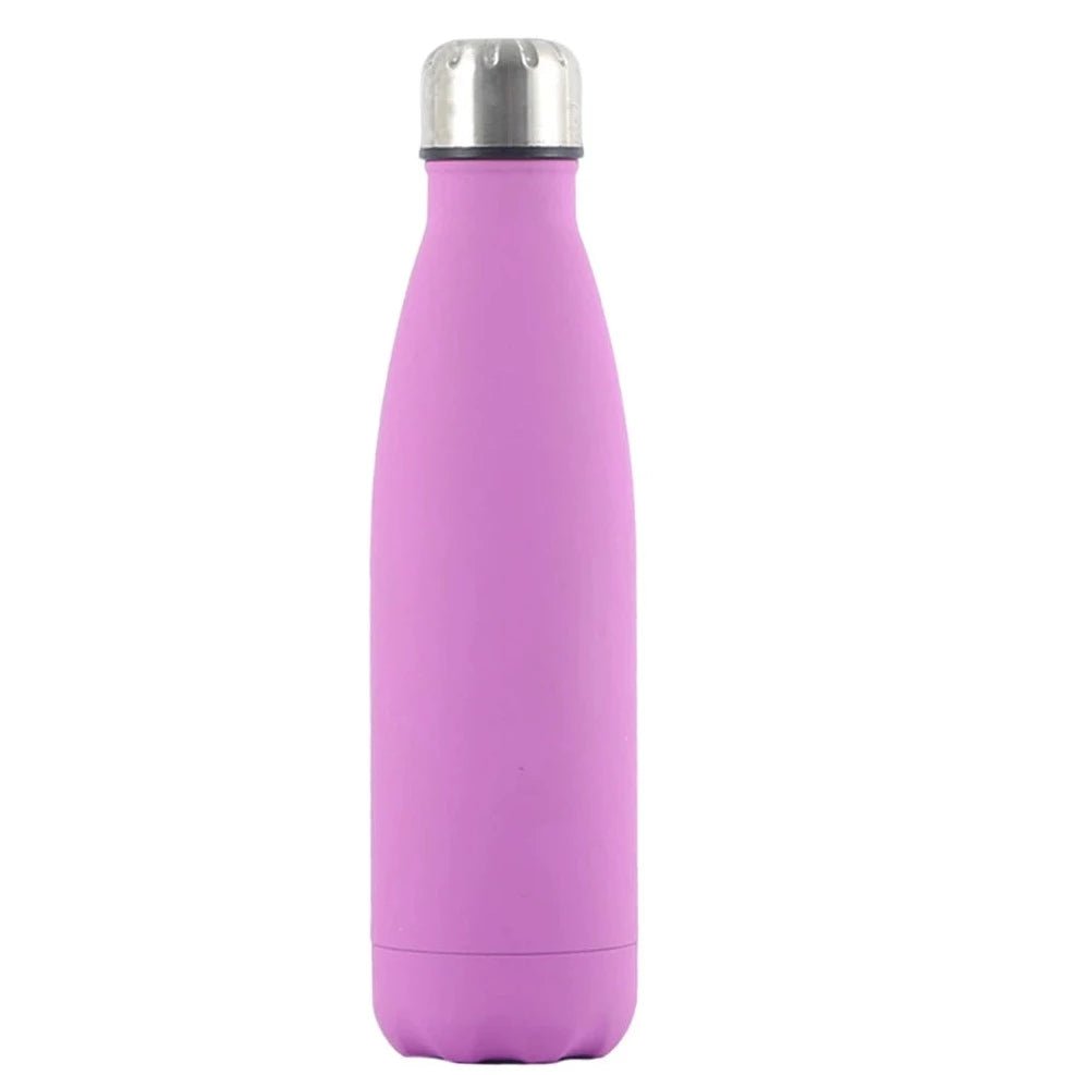 Custom Insulated Water Bottle - Personalized Sports Thermos for Hot and Cold Drinks - Ideal Wedding Gifts and Bridesmaid Tumblers purple / white text