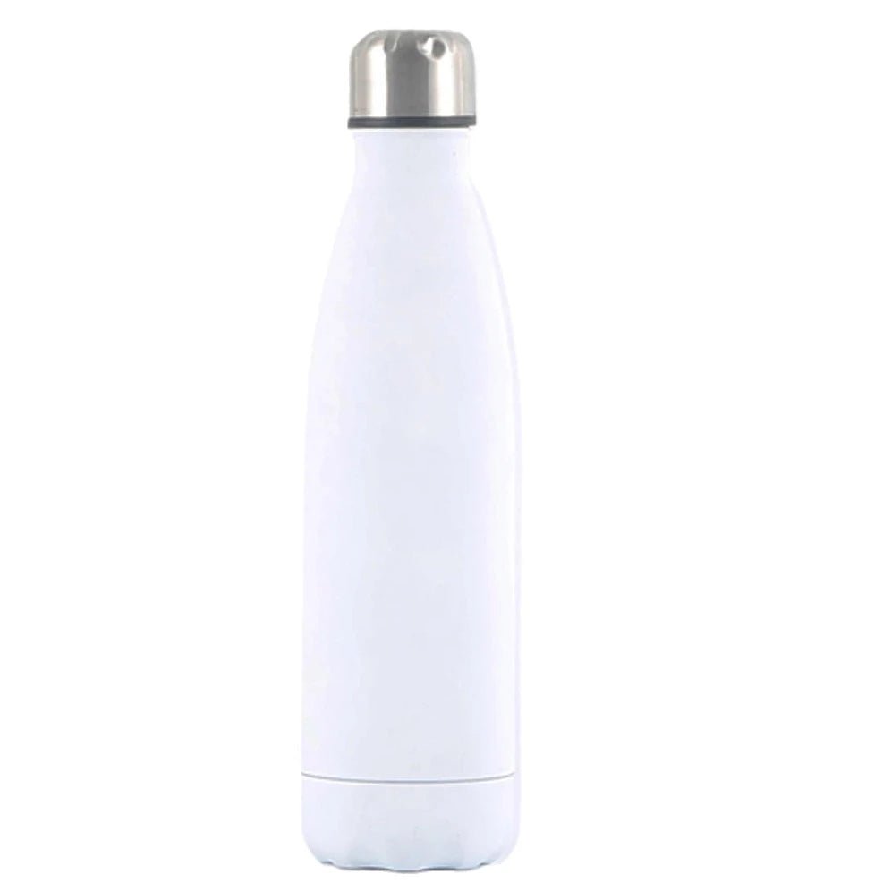 Custom Insulated Water Bottle - Personalized Sports Thermos for Hot and Cold Drinks - Ideal Wedding Gifts and Bridesmaid Tumblers white / white text