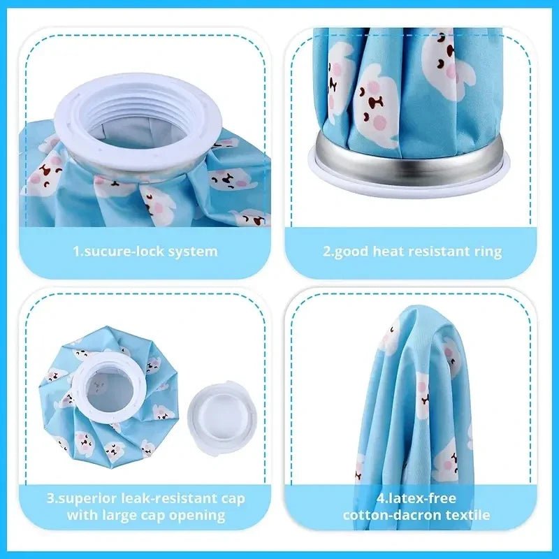 Cute Cartoon Cold and Hot Compress Bag for Repeated Use - Household Water-Filled Children's Cooling Ice Packs