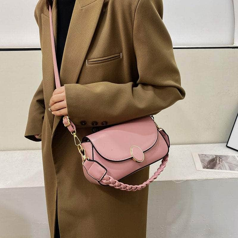 Cute Flap Crossbody Shoulder Leather Handbag