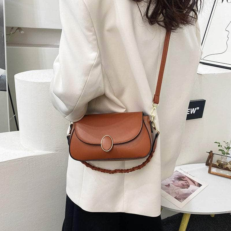 Cute Flap Crossbody Shoulder Leather Handbag