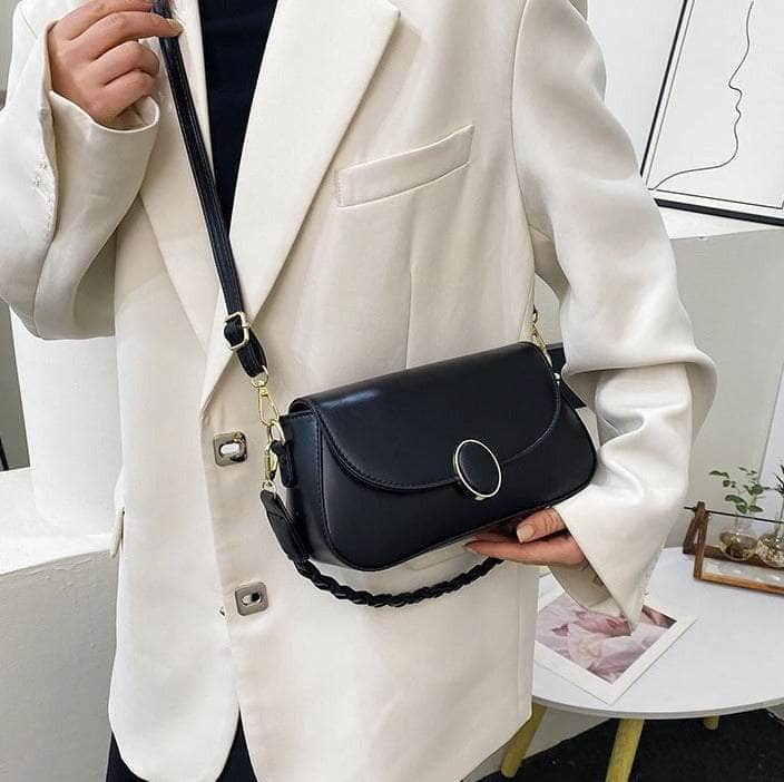 Cute Flap Crossbody Shoulder Leather Handbag