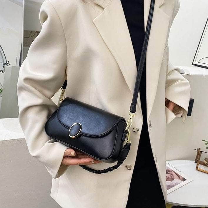 Cute Flap Crossbody Shoulder Leather Handbag