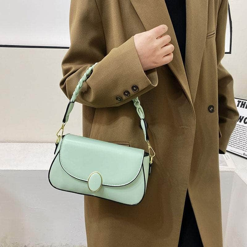 Cute Flap Crossbody Shoulder Leather Handbag