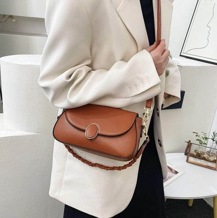 Cute Flap Crossbody Shoulder Leather Handbag