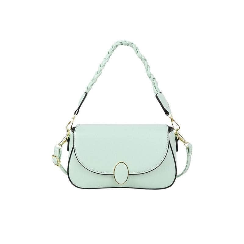 Cute Flap Crossbody Shoulder Leather Handbag Green