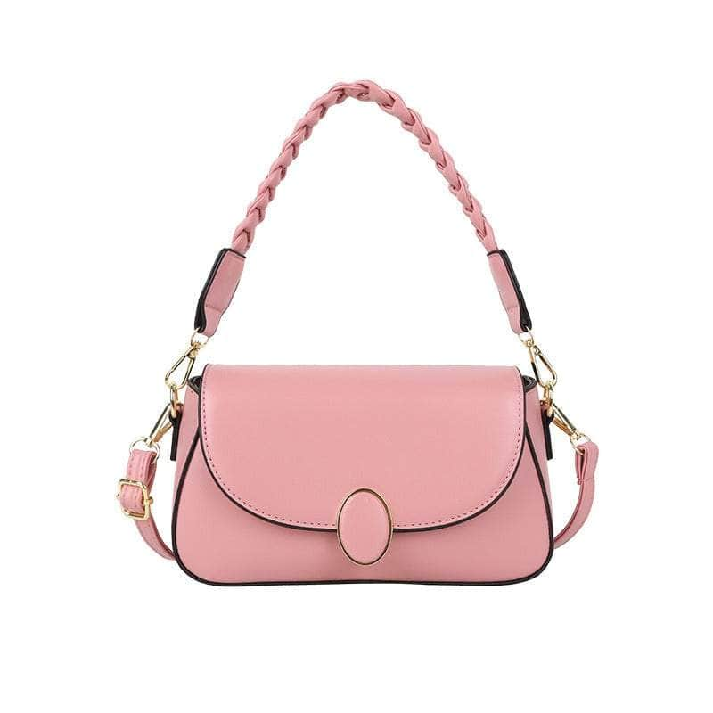 Cute Flap Crossbody Shoulder Leather Handbag Pink