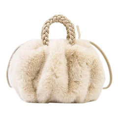 Cute Fluffy Ruched Shoulder Bag