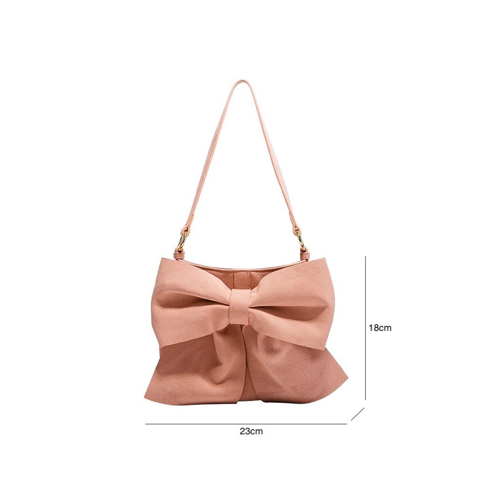 Cute Microfiber Leather Women's Bow Bag