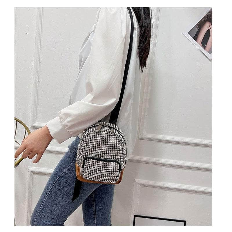 Cute Mini Shoulder Rhinestone Backpack