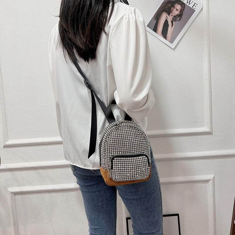 Cute Mini Shoulder Rhinestone Backpack