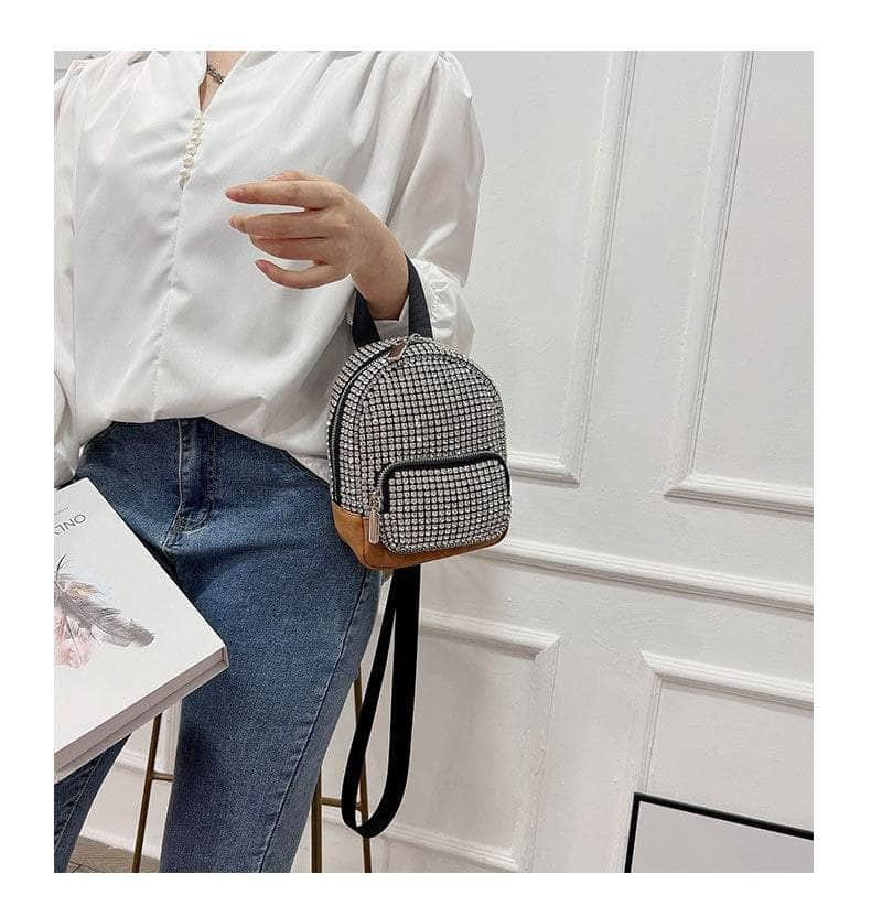 Cute Mini Shoulder Rhinestone Backpack