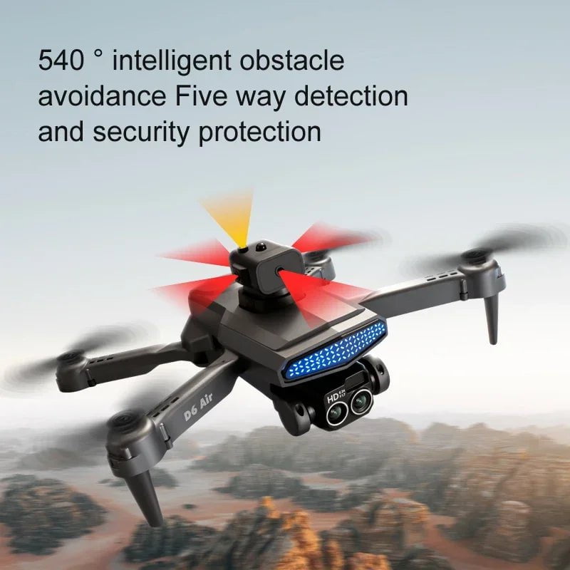 D6 Mini Drone: 8K HD Camera, Obstacle Avoidance, Foldable Quadcopter