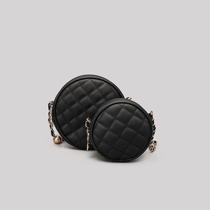 Dainty Round Crossbody Bag Black