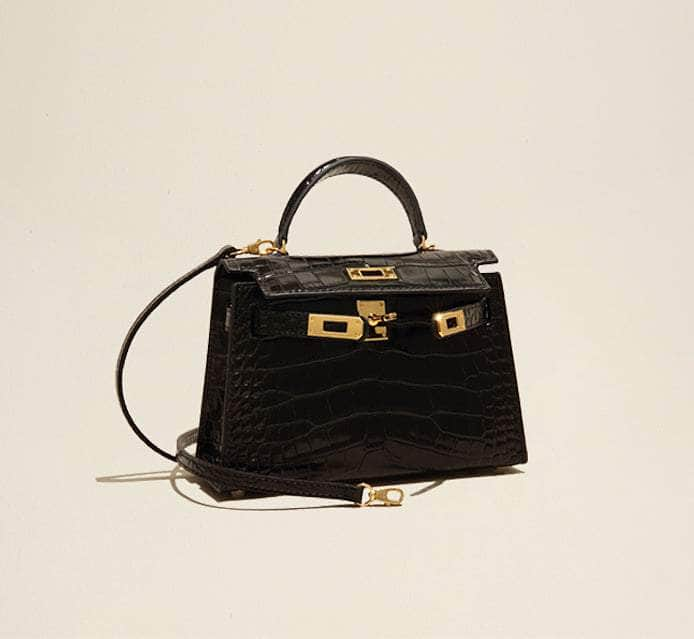 Dazzling Alligator Handbag, Gold Accents & Hardware