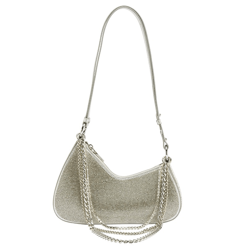 Dazzling Sequin Deco Baguette Bag