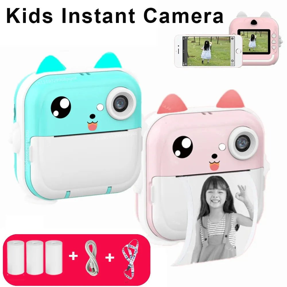 Digital Children Camera for Photography - Instant Print Photo, Kids Camera with Mini Thermal Printer, Video, Educational Toys Gift