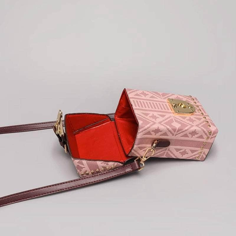 Distinctive Patterned Leather Crossbody Bag