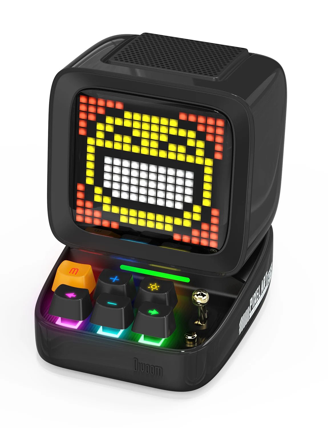 Divoom Ditoo Pixel Art Bluetooth Speaker - Wireless, 15W Output Power, Ideal for Gaming Room Setup with 16x16 LED App-Controlled Front Screen Black