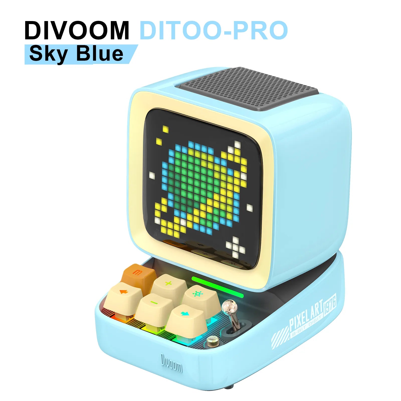 Divoom Ditoo-Pro Retro Pixel Art Bluetooth Speaker - Portable, Alarm Clock, DIY LED Display Board, Cute Gift, Home Light Decoration Ditoo-Pro Blue / Speaker