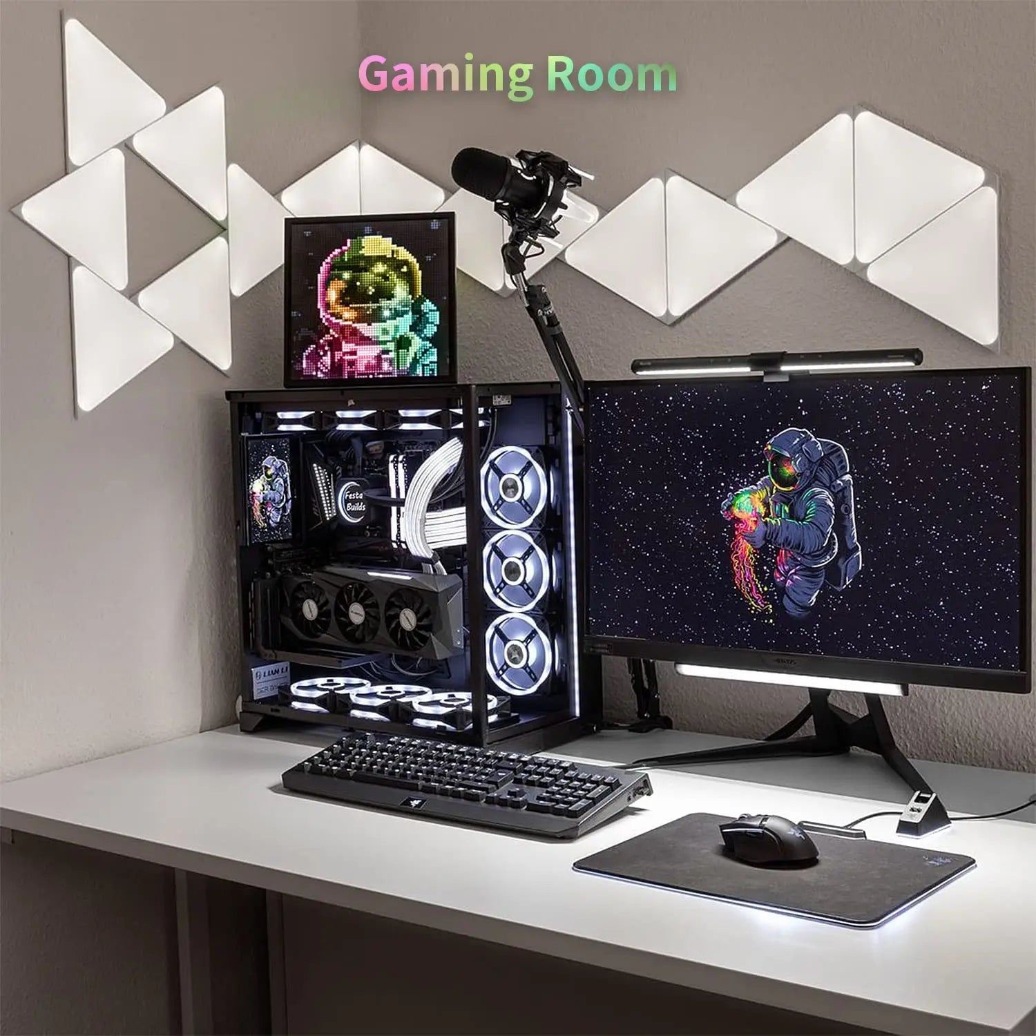 Divoom Pixoo 64 WiFi Pixel Art Display - Cloud Digital Frame with APP Control, 64x64 LED Panel, Ideal for Gaming Room Decoration