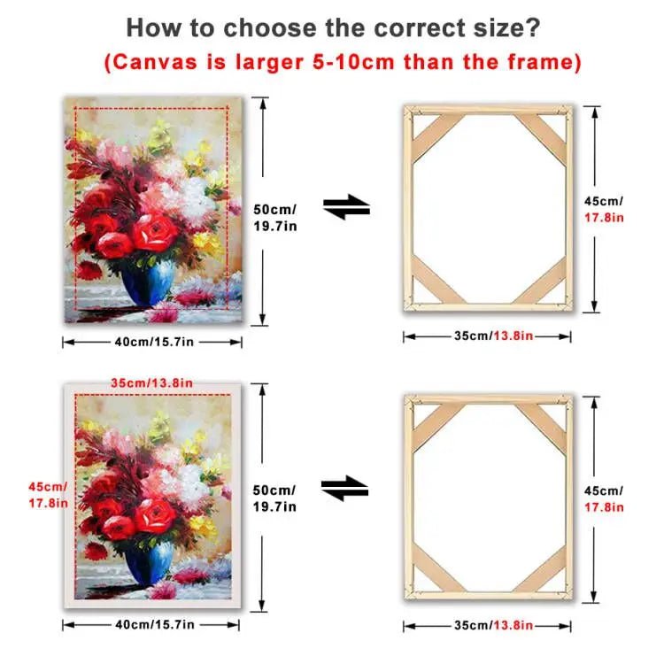 DIY Natural Wooden Pictures Frame For Wall Canvas Frame Diamond Painting Large Size Picture Poster Wall Frame Pine Home Decor