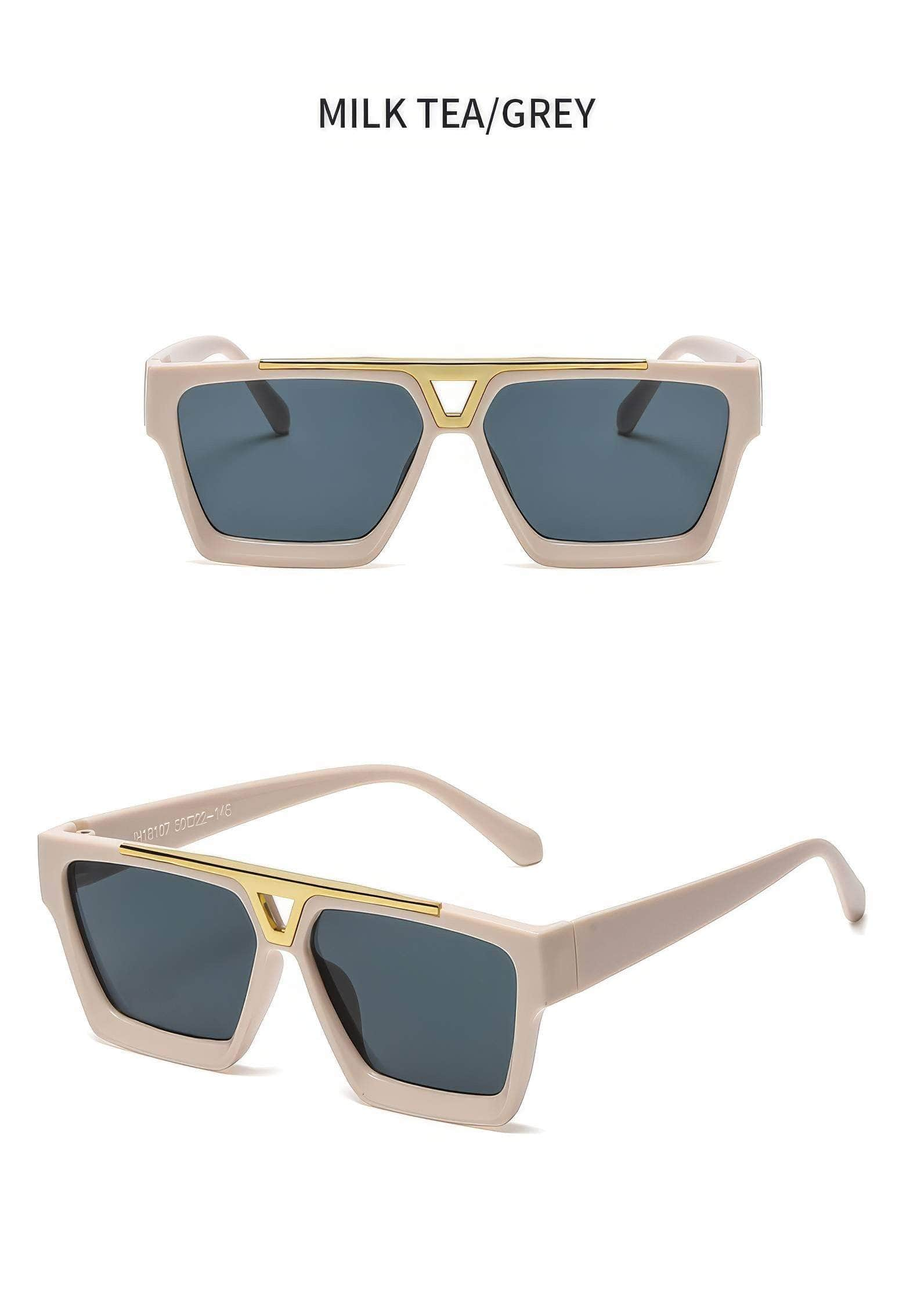 Double Beam Square Sunglasses