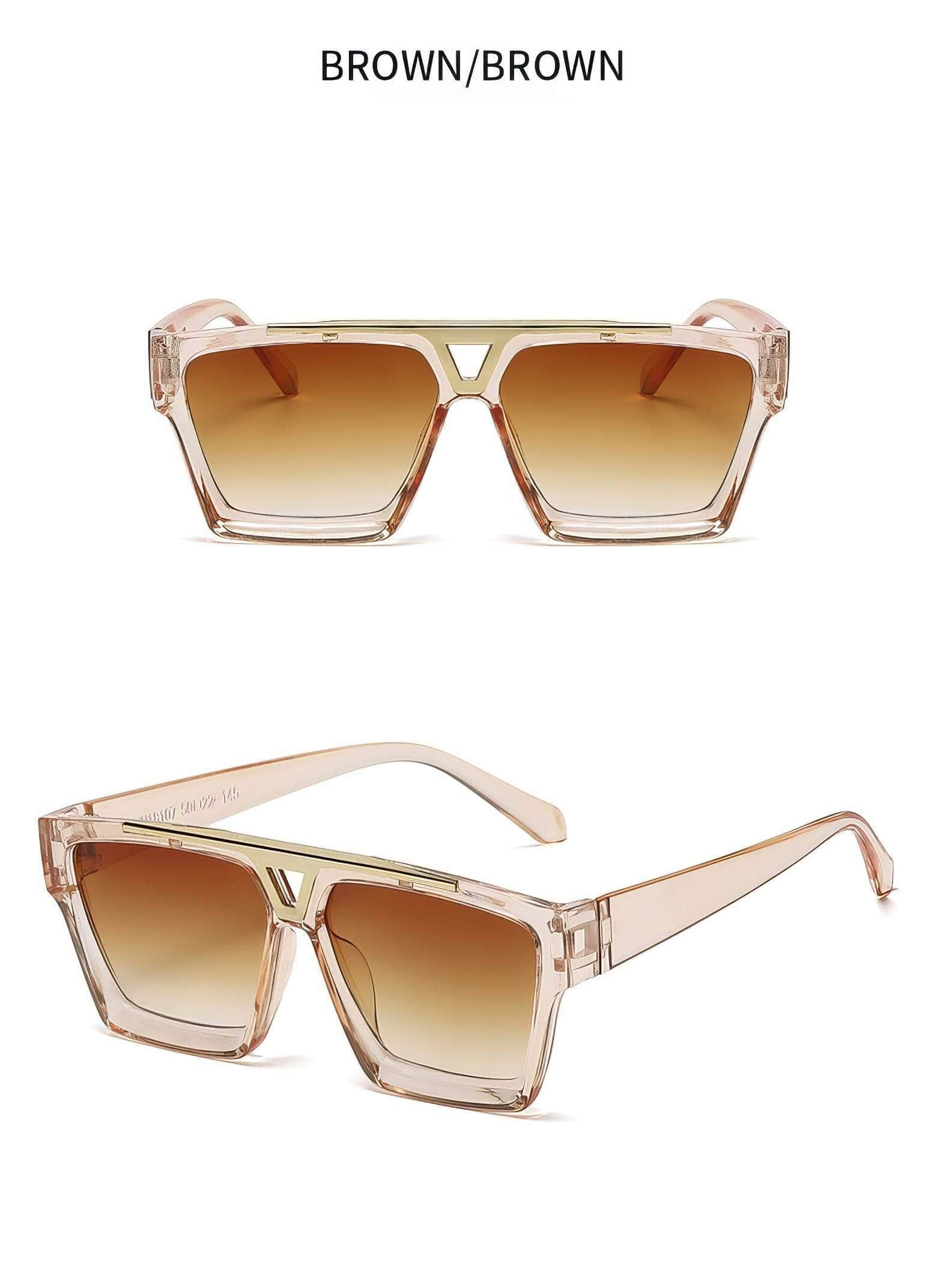 Double Beam Square Sunglasses