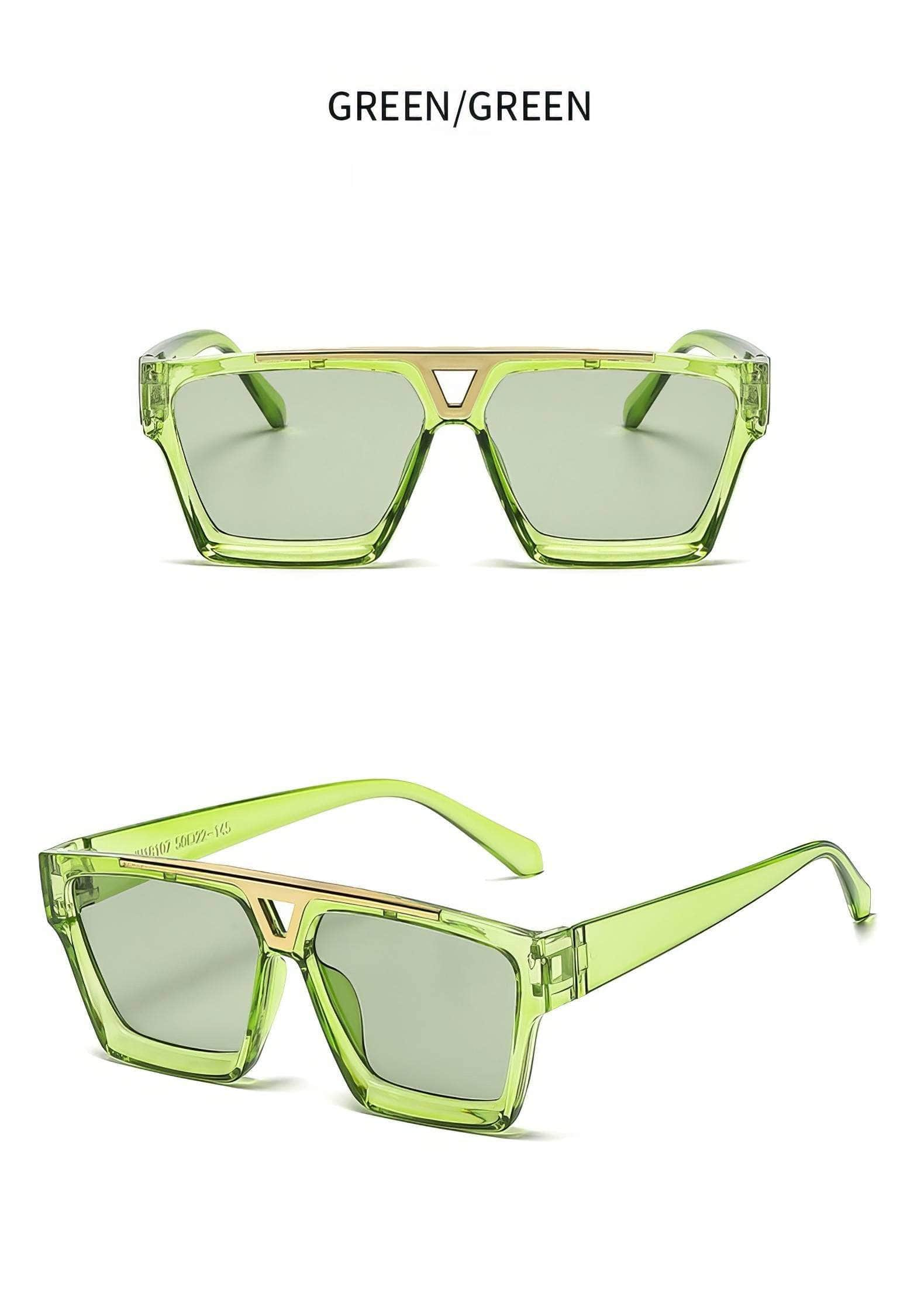 Double Beam Square Sunglasses