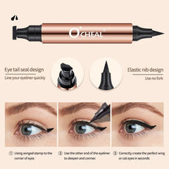 Double-Ended Black Liquid Eyeliner Stamp Black