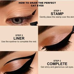 Double-Ended Black Liquid Eyeliner Stamp Black