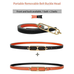 Double-Sided Women's Thin Belt