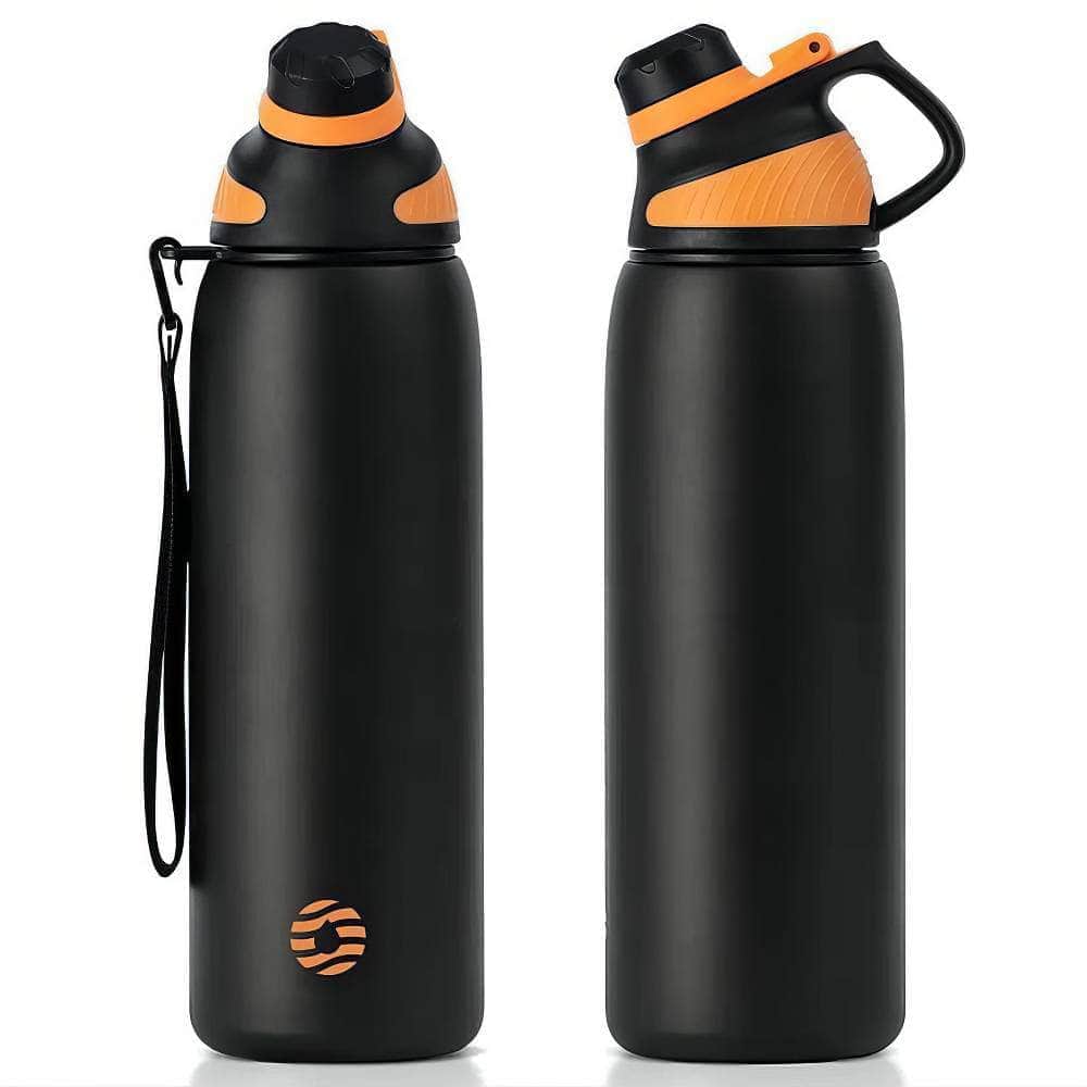 Double Wall Vacuum Flask with Magnetic Lid, Outdoor Sport Water Bottle, Stainless Steel Thermal Mug, Leak-Proof