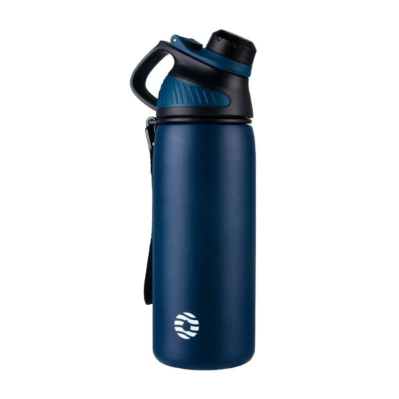 Double Wall Vacuum Flask with Magnetic Lid, Outdoor Sport Water Bottle, Stainless Steel Thermal Mug, Leak-Proof Blue / 1000ml