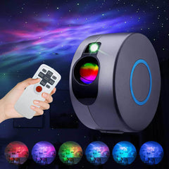 Dynamic Galaxy Star Projector: Colorful Nebula Cloud Night Light for Bedroom, Games Room, Party