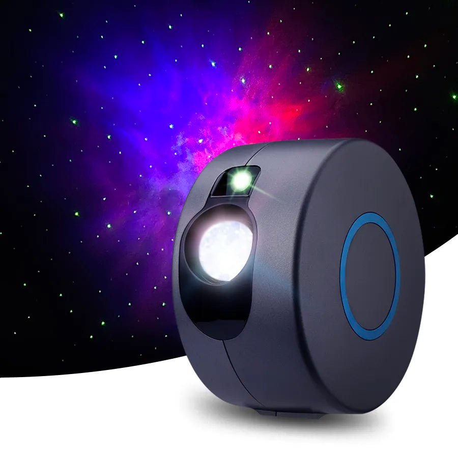 Dynamic Galaxy Star Projector: Colorful Nebula Cloud Night Light for Bedroom, Games Room, Party Black no BT